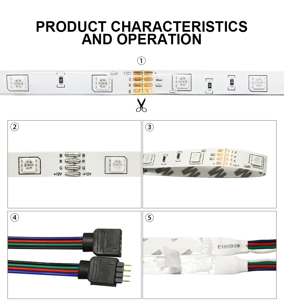 Tiras de luces LED RGB 5050 y 2835. Bluetooth, Wifi o Infrarrojo