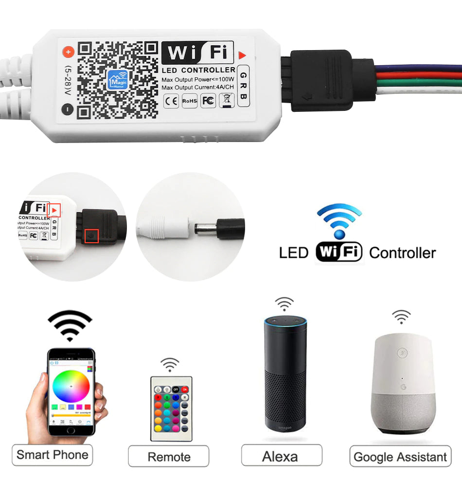 Tiras de luces LED RGB 5050 y 2835. Bluetooth, Wifi o Infrarrojo