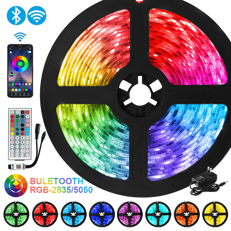 Tiras de luces LED RGB 5050 y 2835. Bluetooth, Wifi o Infrarrojo