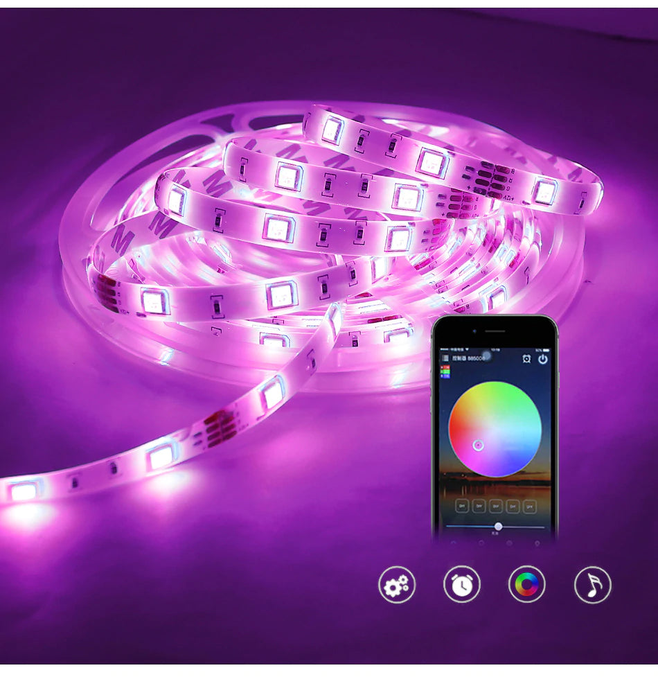 Tiras de luces LED RGB 5050 y 2835. Bluetooth, Wifi o Infrarrojo