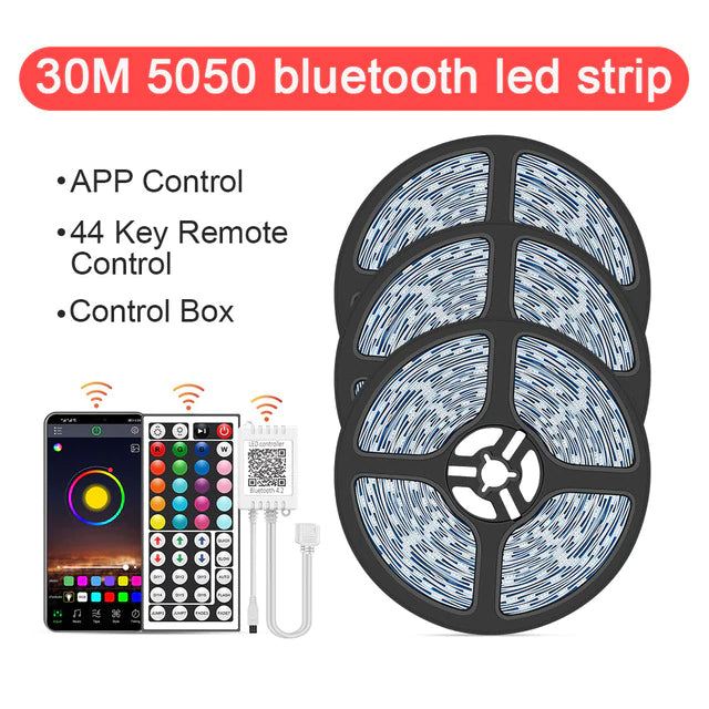 Tira de luces LED con Control Bluetooth y Control  color RGB