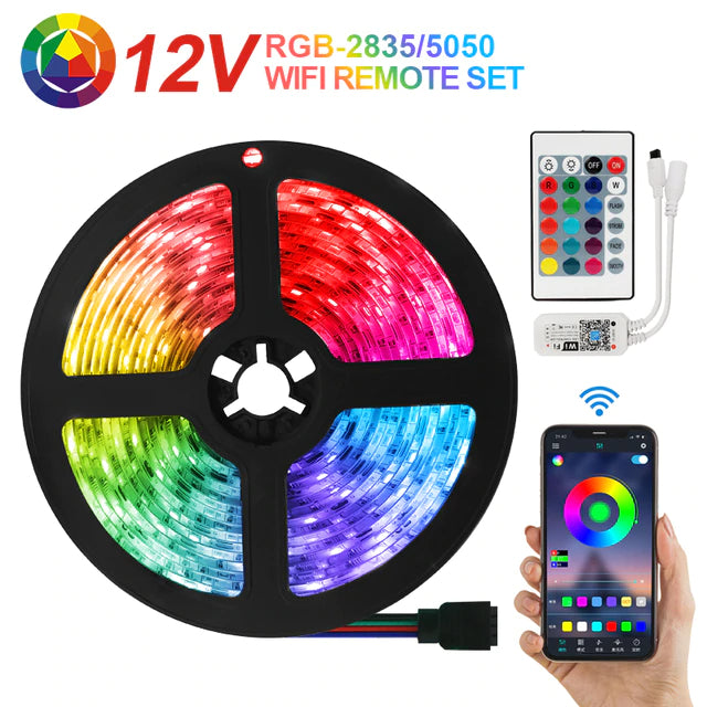 Tiras de luces LED RGB 5050 y 2835. Bluetooth, Wifi o Infrarrojo