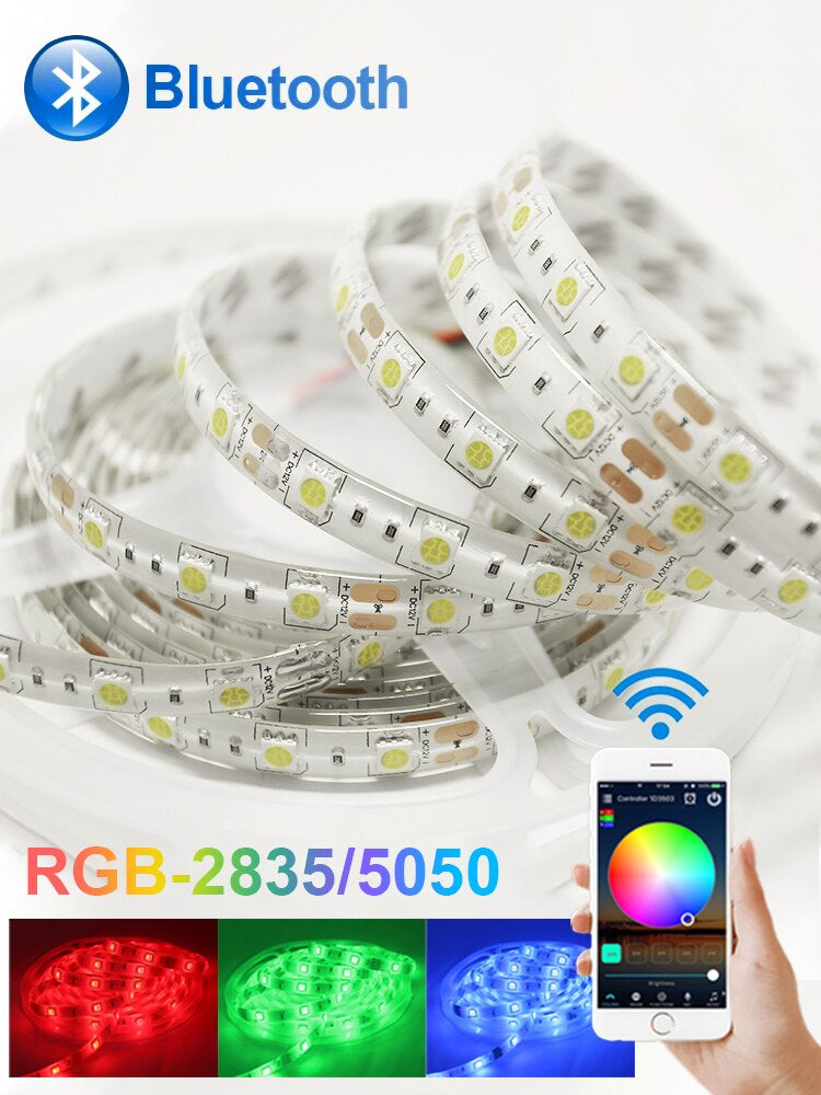 Tiras de luces LED RGB 5050 y 2835. Bluetooth, Wifi o Infrarrojo