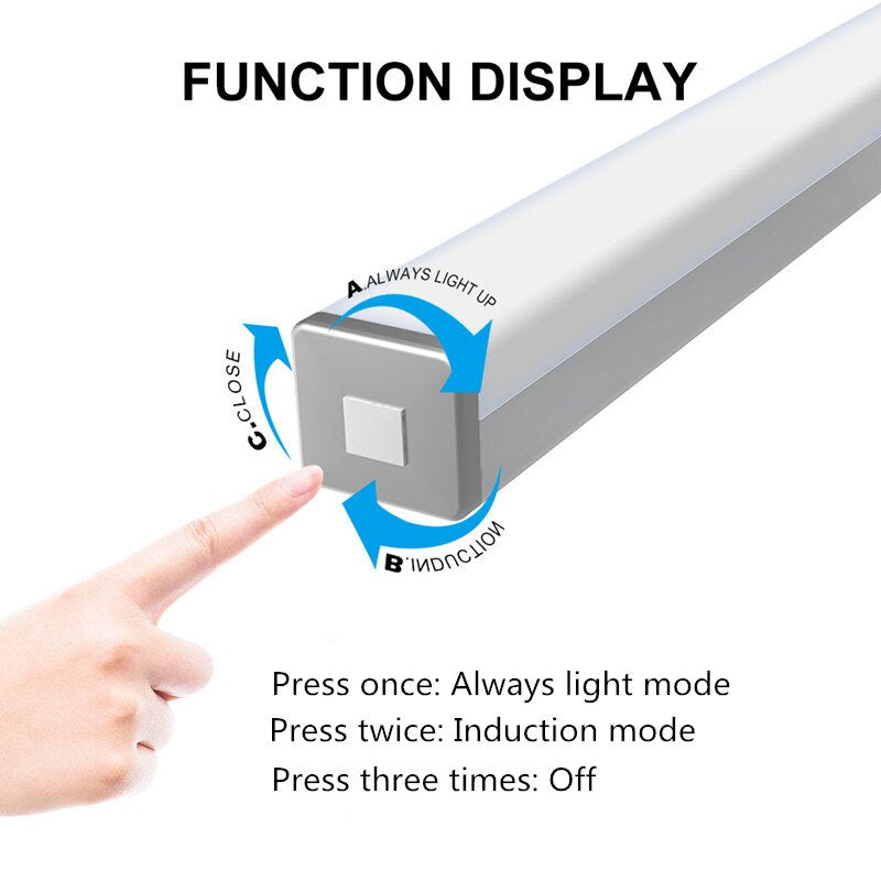 Luz LED con sensor de movimiento, carga USB