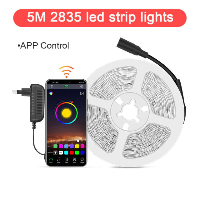 Tira de luces LED con Control Bluetooth y Control  color RGB