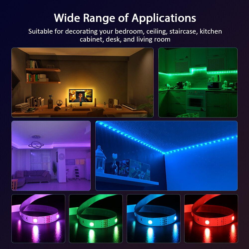 Tira de luces LED con Control Bluetooth y Control  color RGB