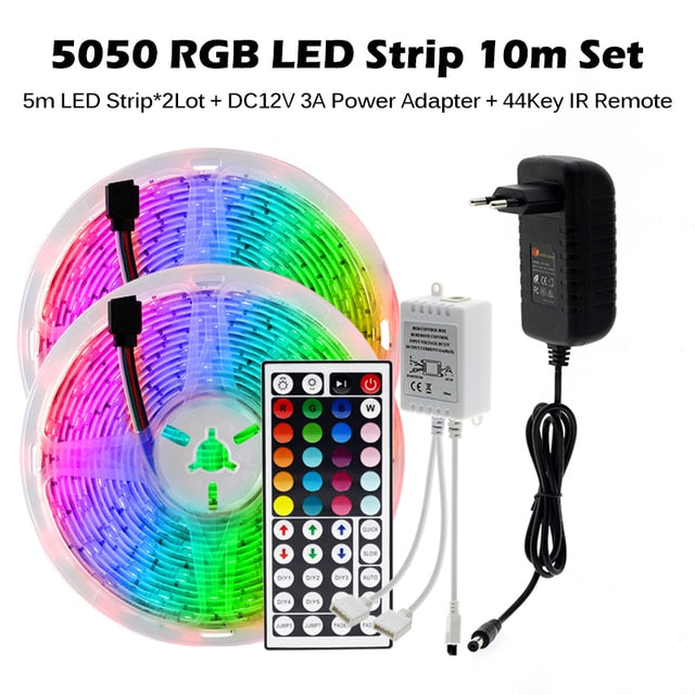 Tiras de Luces LED RGB con Control Remoto, Control Música , Bluetooth y Wifi