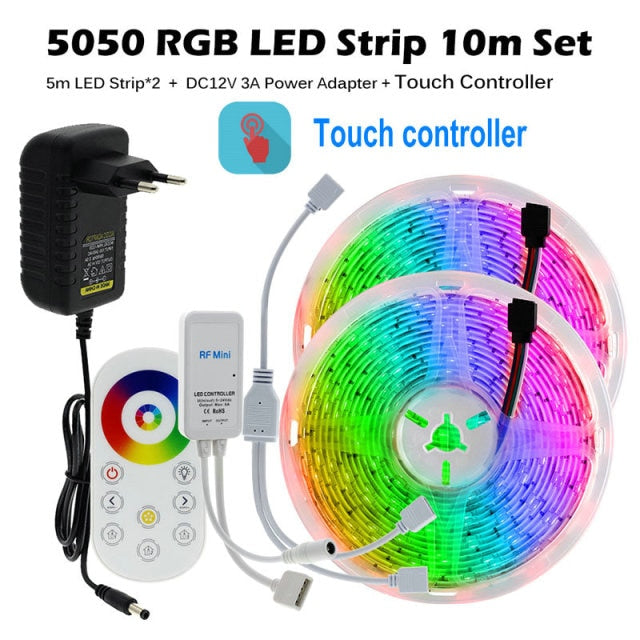 Tiras de Luces LED RGB con Control Remoto, Control Música , Bluetooth y Wifi