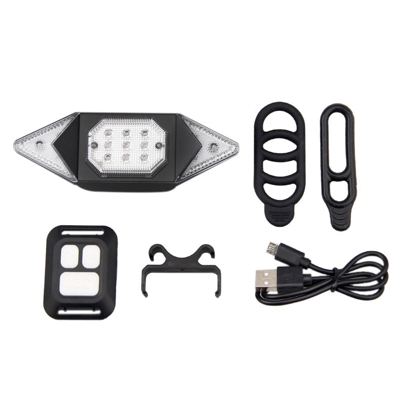 Dispositivo de advertencia de Luz LED con Control Remoto para bicicleta